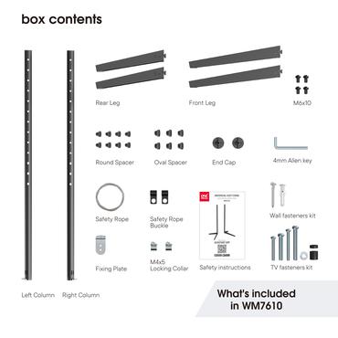One For All WM 7610 165,1 cm (65") Sort