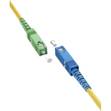 Goobay Glasfaserkabel (FTTH), Singlemode (OS2) Yellow, Gelb (Simplex), 20 m (59664)