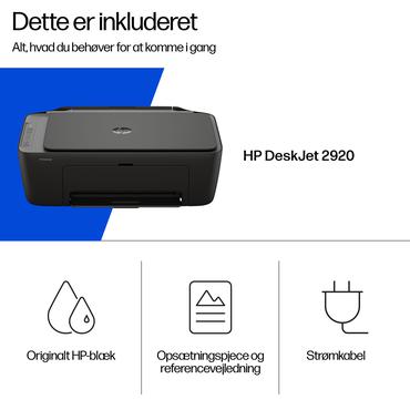 HP DeskJet 2920 Trådløst All-in-One Farve Printer