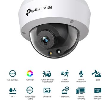 TP-Link VIGI C240 (4mm) Kuppel IP-sikkerhedskamera Indendørs & udendørs 2560 x 1440 pixel Loft/væg