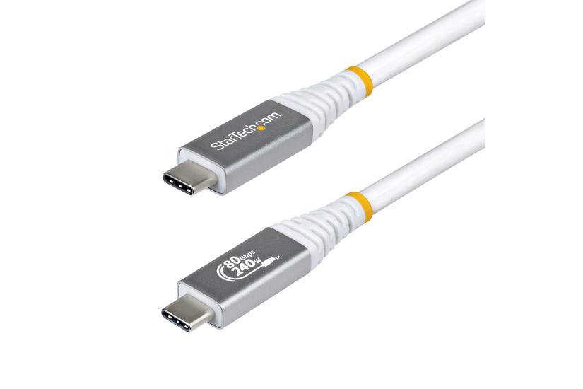 StarTech.com CC1M80GUSB4CABLEW USB-kabel USB4 Gen 4x2 1 m USB C Hvid