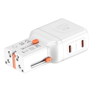 4smarts 541647 oplader til mobil enhed Universel Orange, Hvid Vekselstrøm Hurtig opladning Indendørs