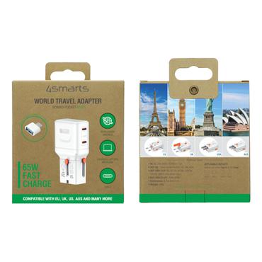 4smarts 541647 oplader til mobil enhed Universel Orange, Hvid Vekselstrøm Hurtig opladning Indendørs