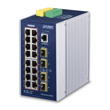 PLANET IGS-6325-16P4S netværksswitch Administreret L3 Gigabit Ethernet (10/100/1000) Strøm over Ethernet (PoE) Aluminium, Blå