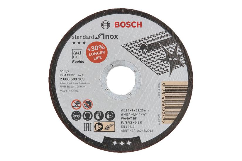 warehouse linden----Trennscheibe Standard for Inox - Rapido, &Oslash; 115mm (Bohrung 22,23mm, WA 60 T BF, gerade)