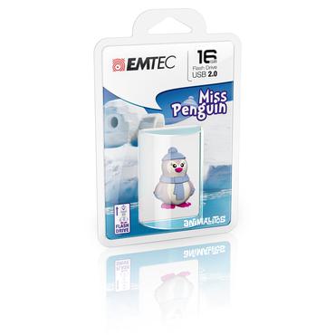 Emtec Miss Penguin USB-nøgle 16 GB USB Type-A 2.0 Blå, Lilla, Hvid