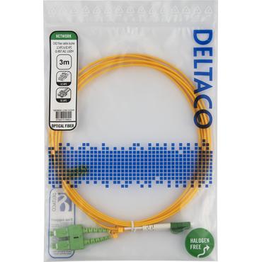 Deltaco LCSC-3-DAA InfiniBand og fiberoptisk kabel 3 m 2x LC 2x SC Gul