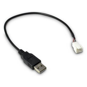 Inter-Tech - str&ouml;mkabel till fl&auml;kt - USB (endast str&ouml;m) till 3-stifts fl&auml;ktkontakt - 30 cm