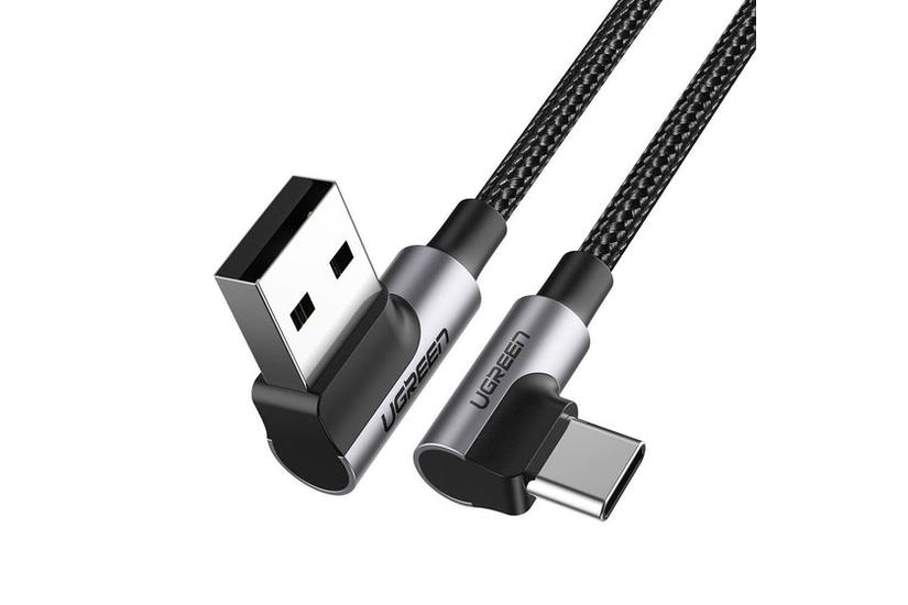 Ugreen Angled USB-A to USB-C Cable 3A, 1m - Grey