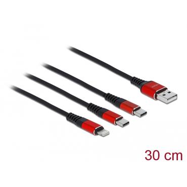 Delock 3 in 1 kun opladningskabel