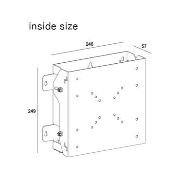 Multibrackets M PC Box/Digital Signage Box with Tilt monteringssæt - for fladt panel - sort