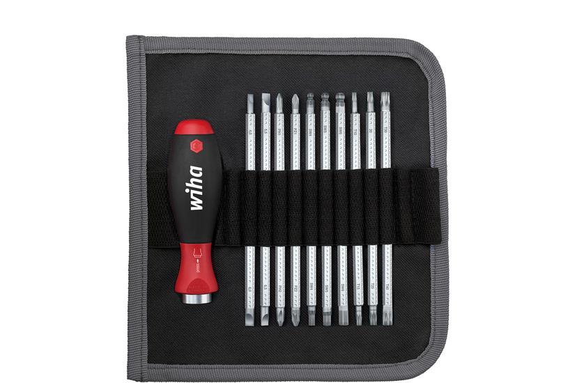 Wiha SYSTEM 6 281 - screwdriver handle with bit set - 12 delar