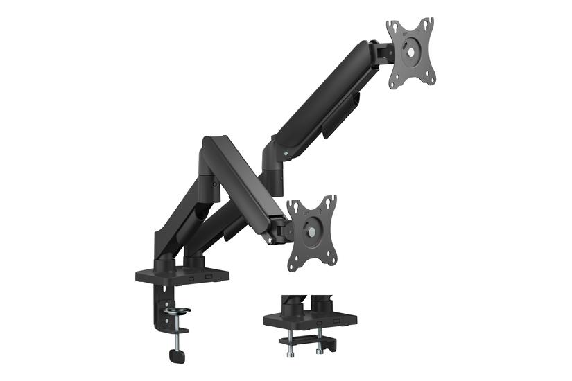 Monitor desk dual mount mechanical spring, 17-32" 9 kg