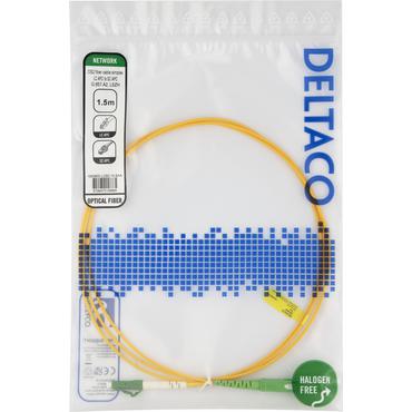 Deltaco LCSC-15-SAA InfiniBand og fiberoptisk kabel 1,5 m LC SC Gul