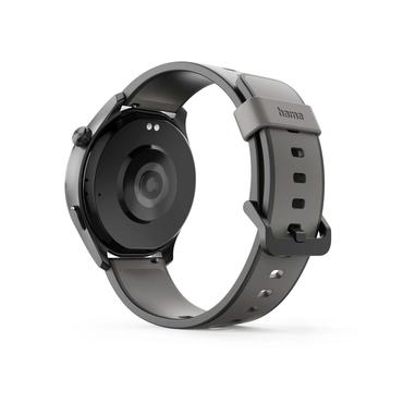 Hama Smartwatch 9000 czarno-szara koperta, czarno-szary pasek silikonowy