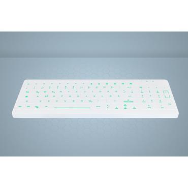 Active Key AK-CB7012F-U1-W - tangentbord - helt f&ouml;rseglad - QWERTZ - tysk - vit Inmatningsenhet