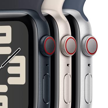 Apple Watch SE (GPS + Cellular) 2. generation - midnatsaluminium - smart ur med sportsb&aring;nd - midnat - 32 GB