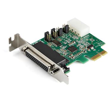 StarTech.com 4-portars PCI Express RS232-seriellt adapterkort - PCIe RS232-seriellt v&auml;rdstyrenhetskort - PCIe till seriell DB9 - 16950 UART - Expansionskort med l&aring;g profil - Windows/Linux - seriell adapter - PCIe - RS-232 x 4