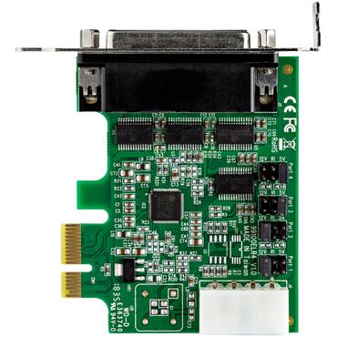 StarTech.com 4-portars PCI Express RS232-seriellt adapterkort - PCIe RS232-seriellt v&auml;rdstyrenhetskort - PCIe till seriell DB9 - 16950 UART - Expansionskort med l&aring;g profil - Windows/Linux - seriell adapter - PCIe - RS-232 x 4