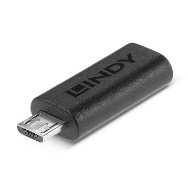 Lindy 41903 kabel k&oslash;nsskifter USB Type C USB Type Micro-B Sort