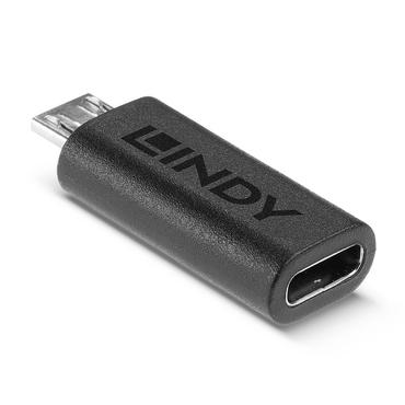 Lindy 41903 kabel k&oslash;nsskifter USB Type C USB Type Micro-B Sort
