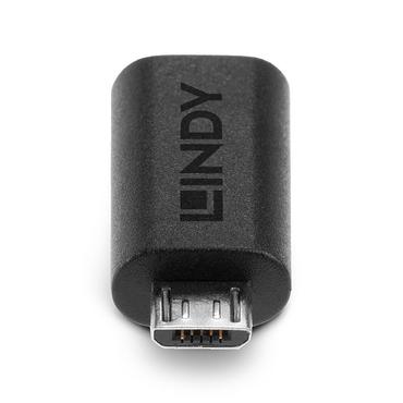 Lindy 41903 kabel k&oslash;nsskifter USB Type C USB Type Micro-B Sort