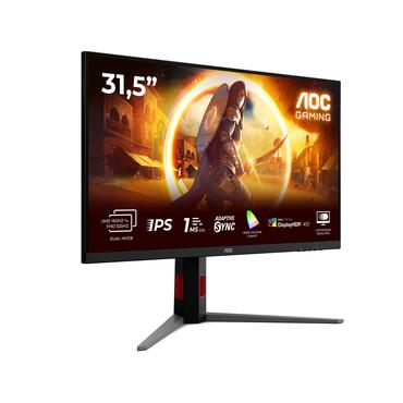 AOC G4 U32G4U computersk&aelig;rm 80 cm (31.5") 3840 x 2160 pixel 4K Ultra HD Sort, R&oslash;d