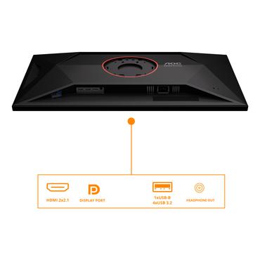 AOC G4 U32G4U computersk&aelig;rm 80 cm (31.5") 3840 x 2160 pixel 4K Ultra HD Sort, R&oslash;d