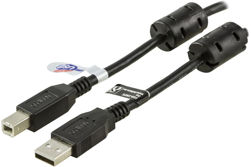 DELTACO - USB-kabel - USB till USB typ B - 3 m
