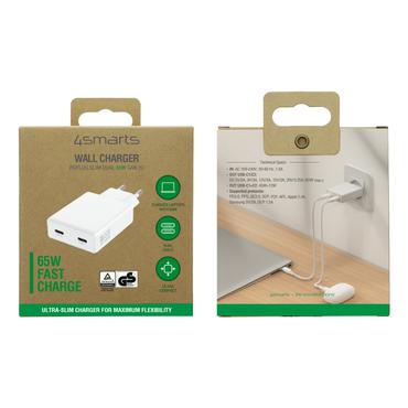 4smarts 546065 oplader til mobil enhed Universel Hvid Vekselstr&oslash;m Hurtig opladning Indend&oslash;rs