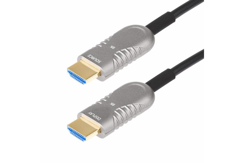 StarTech.com 30ft (9.1m) HDMI 2.1 Hybrid Active Optical Cable (AOC), CMP, Plenum Rated, Ultra High Speed HDMI Fiber Optic Cable, 48Gbps, 8K 60Hz/4K 120Hz, HDR10+/FRL/TMDS/eARC - CMP In Wall HDMI 2.1/2.0 Cord (8K-A-30F-HDMI-CABLE) - HDMI-kabel - 9.1 m