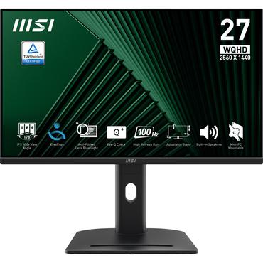 MSI Pro MP275QPG computerskærm 68,6 cm (27") 2560 x 1440 pixel Wide Quad HD LCD Sort