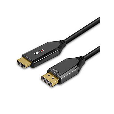 Lindy 3m Aktives DisplayPort an HDMI 8K60 Adapterkabel Verbindet Ger&auml;te mit DP-Ausgang mit einem 8K60Hz HDMI Display (40932)