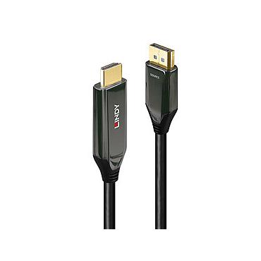 Lindy 3m Aktives DisplayPort an HDMI 8K60 Adapterkabel Verbindet Ger&auml;te mit DP-Ausgang mit einem 8K60Hz HDMI Display (40932)