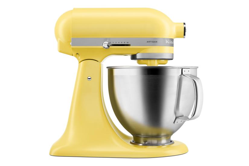 KitchenAid 5KSM195PSEBT røremaskine og mikser Bordmixer 300 W Rustfrit stål, Gul