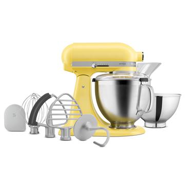 KitchenAid 5KSM195PSEBT røremaskine og mikser Bordmixer 300 W Rustfrit stål, Gul