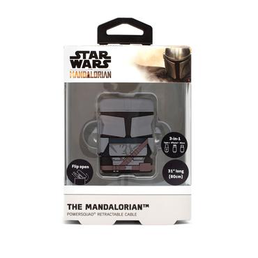 Thumbs Up PowerSquad The Mandalorian USB-kabel 0,6 m USB A USB C/Micro-USB B/Lightning Sort, Gr&aring;