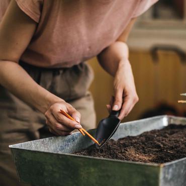 Fiskars 1057641 skovl & spartel Haveplanteske Sort, Brun