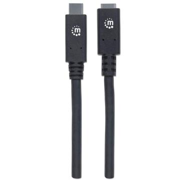 Manhattan 355230 USB-kabel USB 3.2 Gen 2 (3.1 Gen 2) 0,5 m USB C Sort