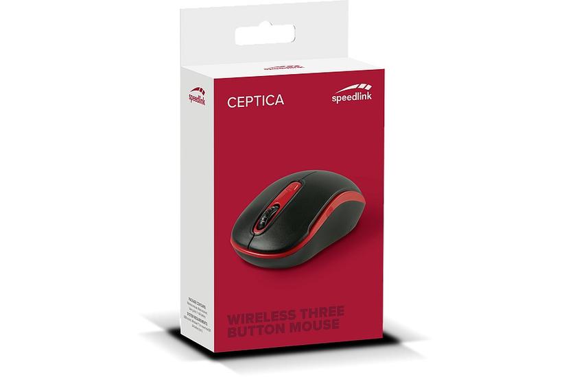 SPEEDLINK Ceptica - mus - 2.4 GHz - svart, r&ouml;d