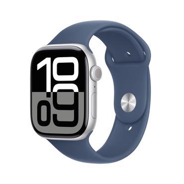Apple Watch Series 10 OLED 46 mm Digital 416 x 496 pixel Berøringsskærm 4G Sølv Wi-Fi GPS (satellit)