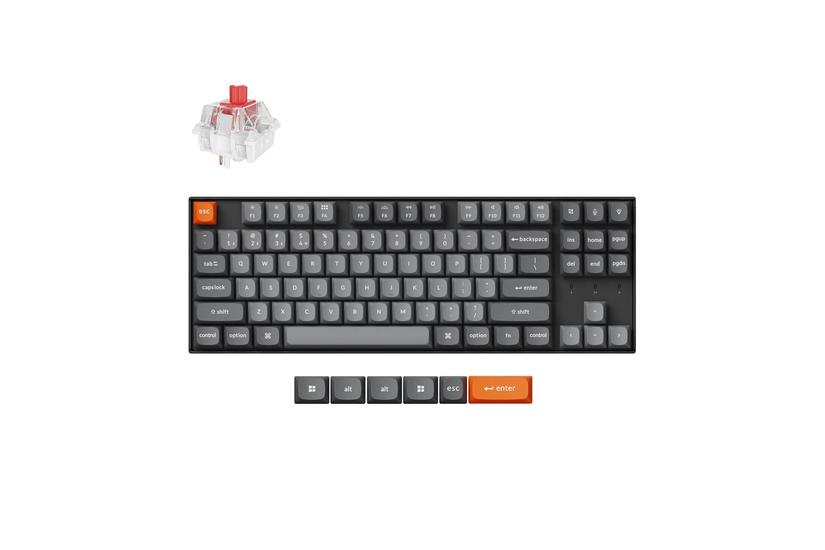 Keychron K8 Max keyboard Universal USB + RF Wireless + Bluetooth Black