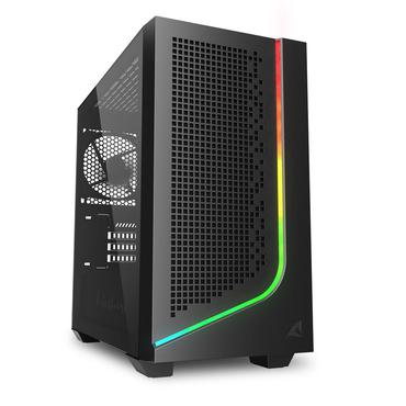 Sharkoon Kabinet - Micro-ATX - Mini-ITX, Micro-ATX - 20.5 mm - 40.6 mm - 43.5 mm - Sort