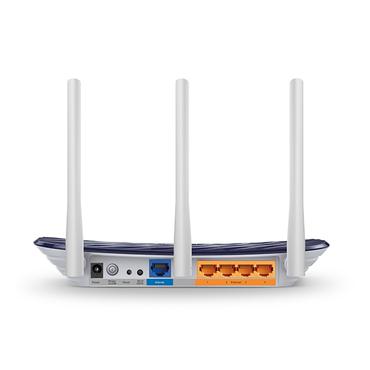 TP-Link Archer C20 AC750 V4.0 trådløs router Hurtigt ethernet Dual-band (2,4 GHz / 5 GHz) Marineblå