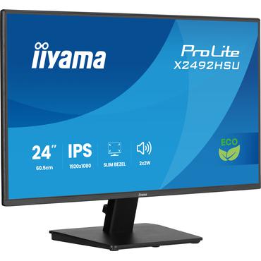 iiyama ProLite X2492HSU-B1 computersk&aelig;rm 61 cm (24") 1920 x 1080 pixel Fuld HD LED Sort