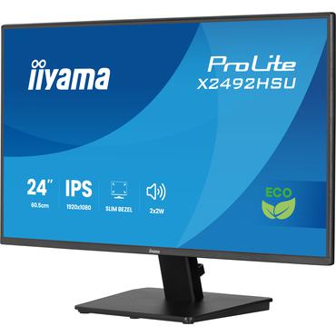 iiyama ProLite X2492HSU-B1 computersk&aelig;rm 61 cm (24") 1920 x 1080 pixel Fuld HD LED Sort