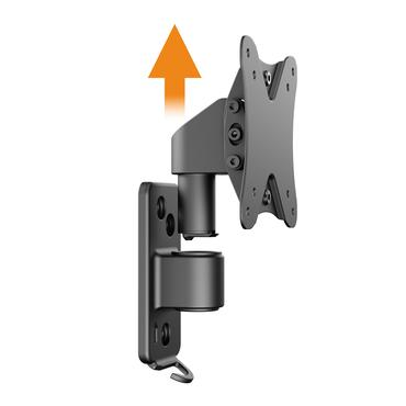 DELTACO monteringssats - Smal - f&ouml;r LCD-display - luta, sv&auml;nga, niv&aring;, VESA - svart