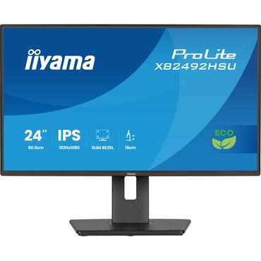 iiyama ProLite XB2492HSU-B1 computersk&aelig;rm 61 cm (24") 1920 x 1080 pixel Fuld HD LED Sort