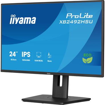 iiyama ProLite XB2492HSU-B1 computersk&aelig;rm 61 cm (24") 1920 x 1080 pixel Fuld HD LED Sort