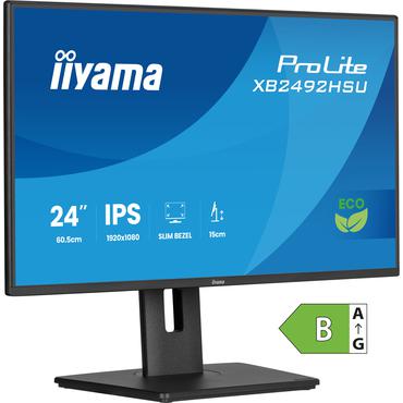 iiyama ProLite XB2492HSU-B1 computersk&aelig;rm 61 cm (24") 1920 x 1080 pixel Fuld HD LED Sort